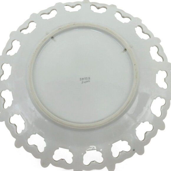 ESD Japan Reticulated Floral Ceramic Plates Set of 3 Vintage 8" - Picture 12 of 13